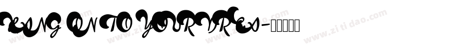 HANG ON TO YOUR DREA字体转换